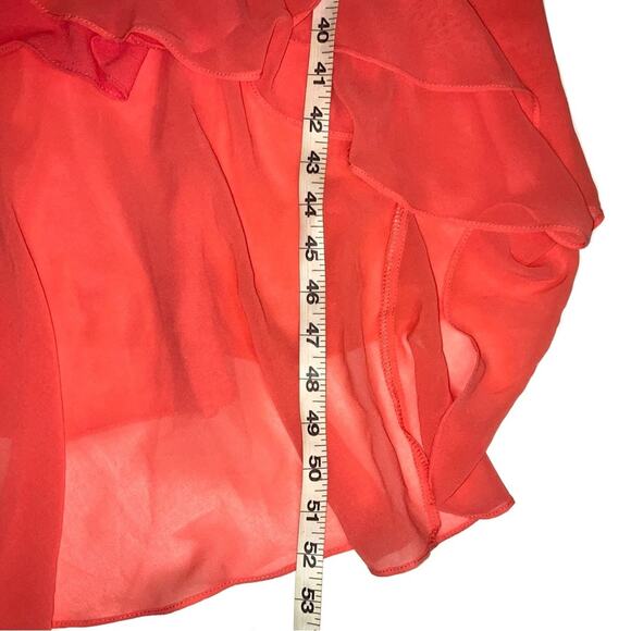 NWT 1 State WildFlower Bouquet High Low Short Sleeve Midi Dress in Cameo Coral L - Picture 8 of 8